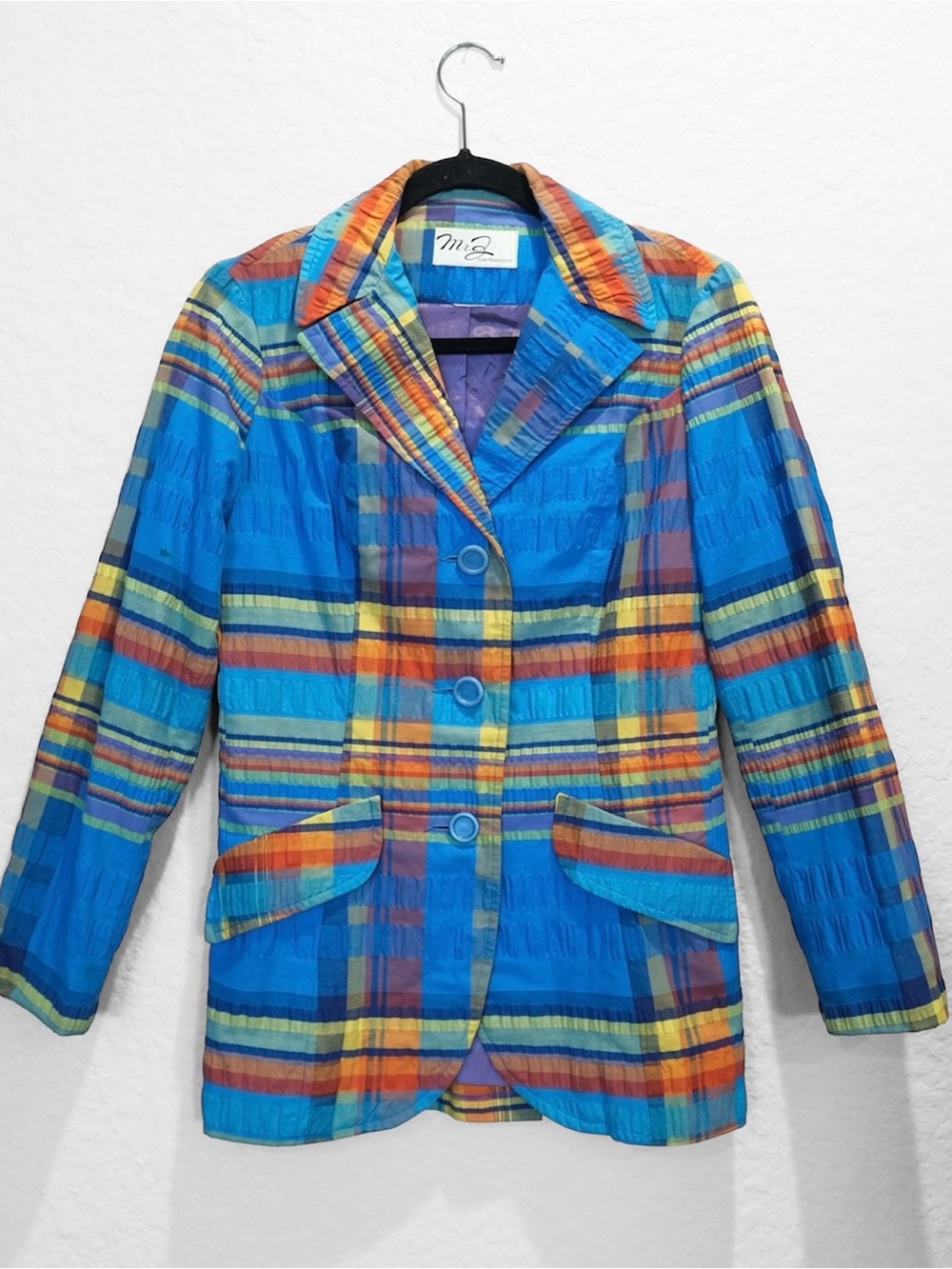 Vintage 1960s Mr. Z San Francisco Women’s Rainbow Colored Blazer Size S Pride
